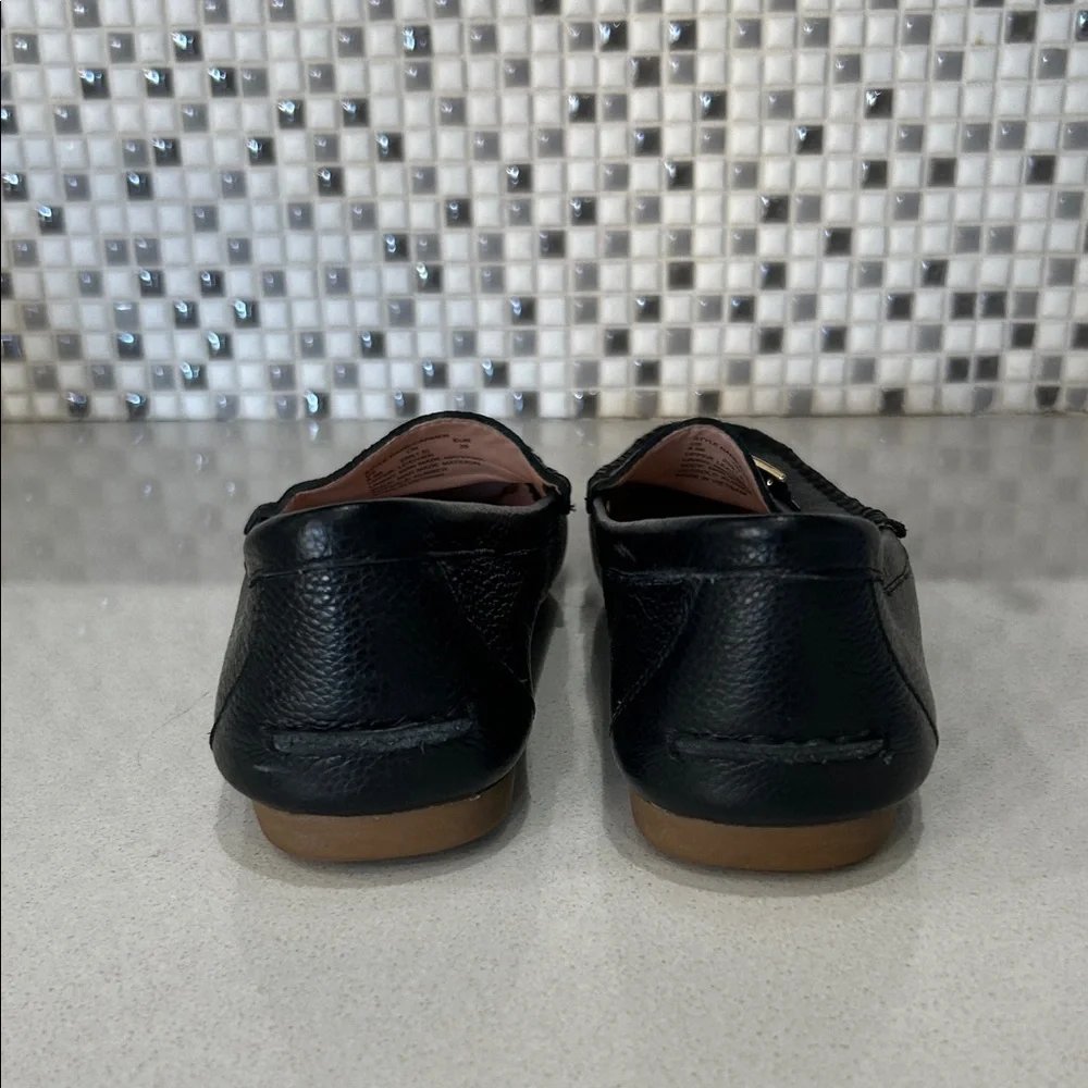 Kate Spade Black Loafers with Gold Detail- Size 8.5 - Picture 3 of 6